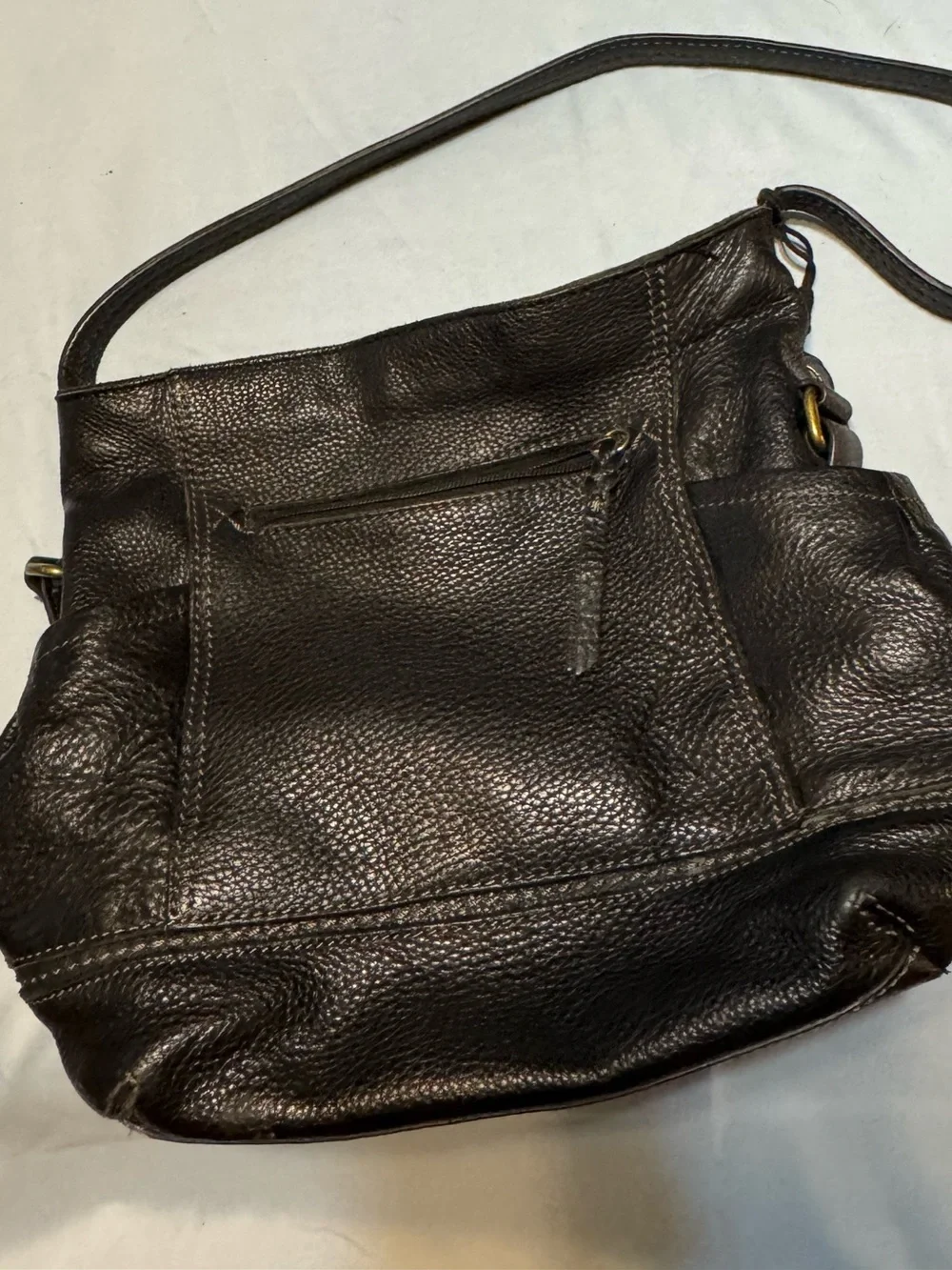 The Sak Brown Pebbled Leather Hobo Bag